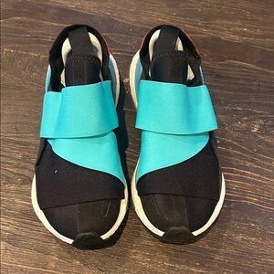 Y-3 Black and Teal Sneakers